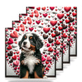 Bernese Mountain Dog ceramic coasters set of 4