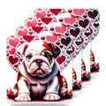 Bulldog ceramic coasters set of 4