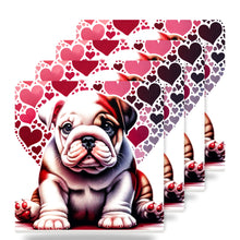 Bulldog ceramic coasters set of 4