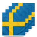 Sweden Flag Pride ceramic coasters set of 4