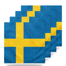 Sweden Flag Pride ceramic coasters set of 4