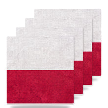 Poland Flag Pride ceramic coasters set of 4
