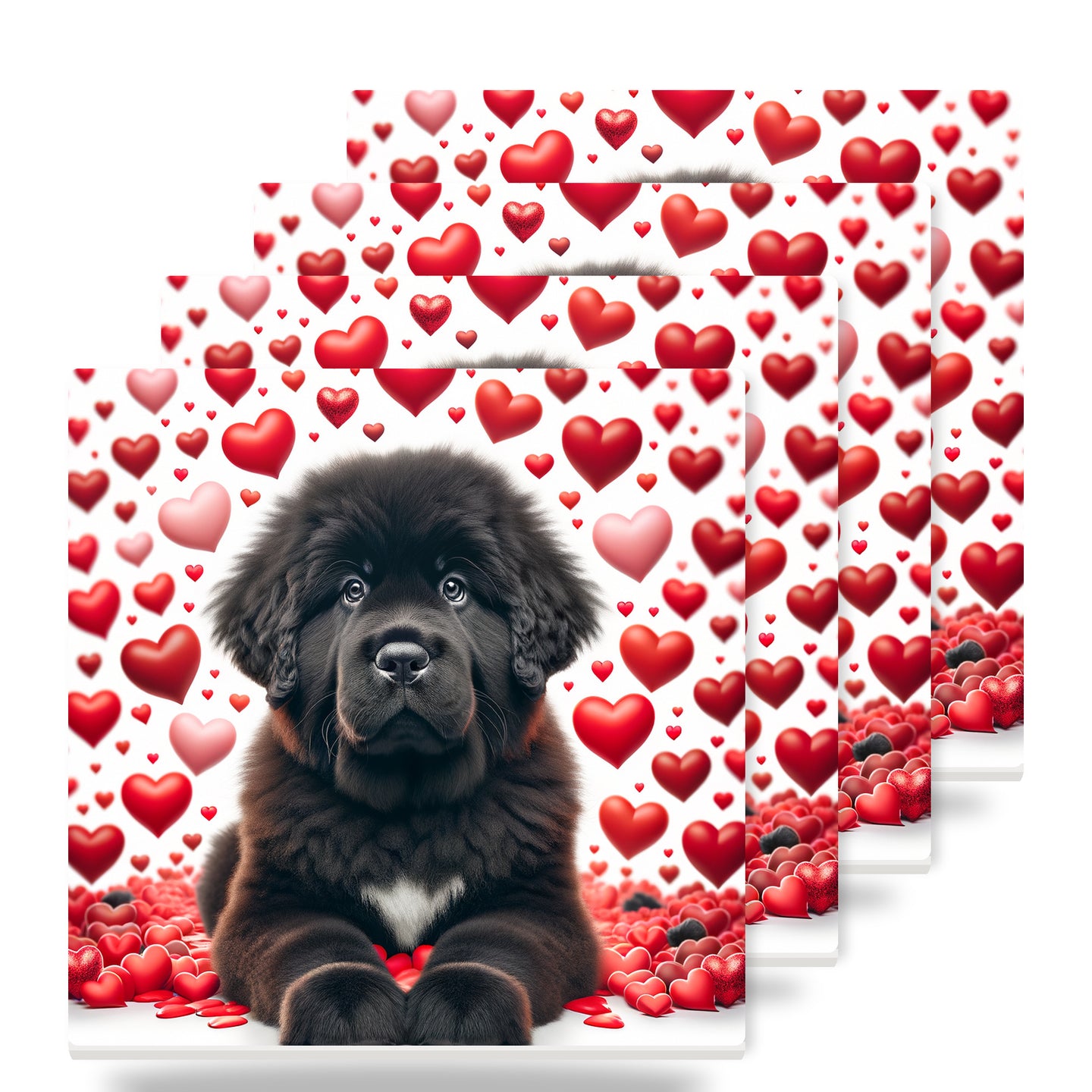 Newfoundland ceramic coasters set of 4