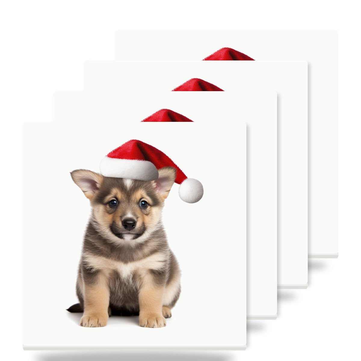 Swedish Vallhund Puppy ceramic coasters set of 4