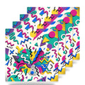 90s Memphis Shapes ceramic coasters set of 4