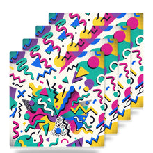 90s Memphis Shapes ceramic coasters set of 4