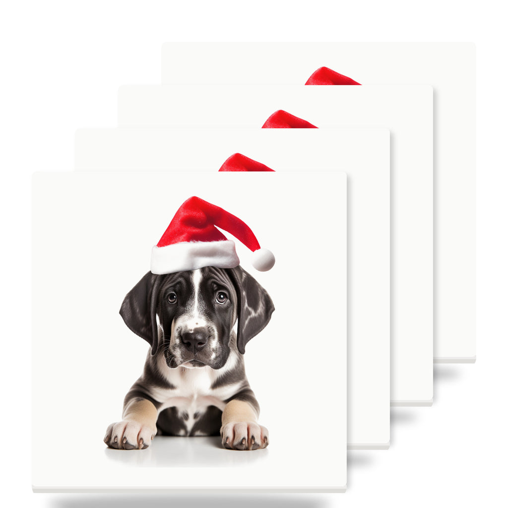 Great Dane Puppy ceramic coasters set of 4
