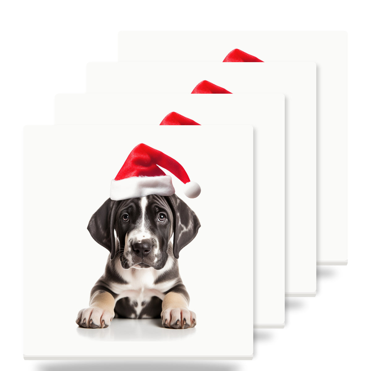Great Dane Puppy ceramic coasters set of 4