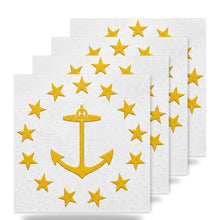 Rhode Island State Flag ceramic coasters set of 4