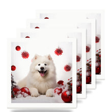 Samoyed ceramic coasters set of 4