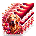 Golden Retriever ceramic coasters set of 4