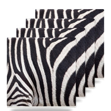 Zebra Stripe ceramic coasters set of 4