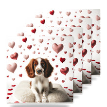 Welsh Springer Spaniel ceramic coasters set of 4