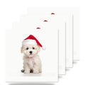 Bichon Frise Puppy ceramic coasters set of 4