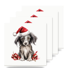 Chinese Crested Puppy Drawing ceramic coasters set of 4