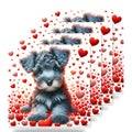 Miniature Schnauzer ceramic coasters set of 4