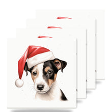 Smooth Fox Terrier Puppy Drawing ceramic coasters set of 4