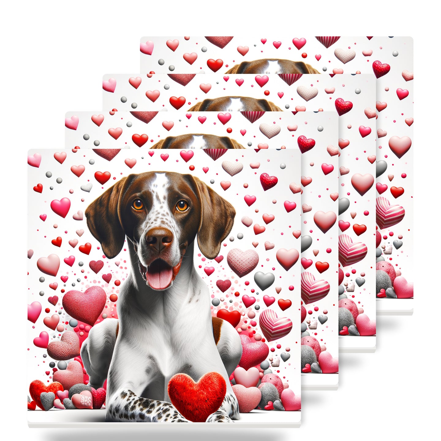 German Shorthaired Pointer ceramic coasters set of 4