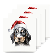Bluetick Coonhound Puppy Drawing ceramic coasters set of 4