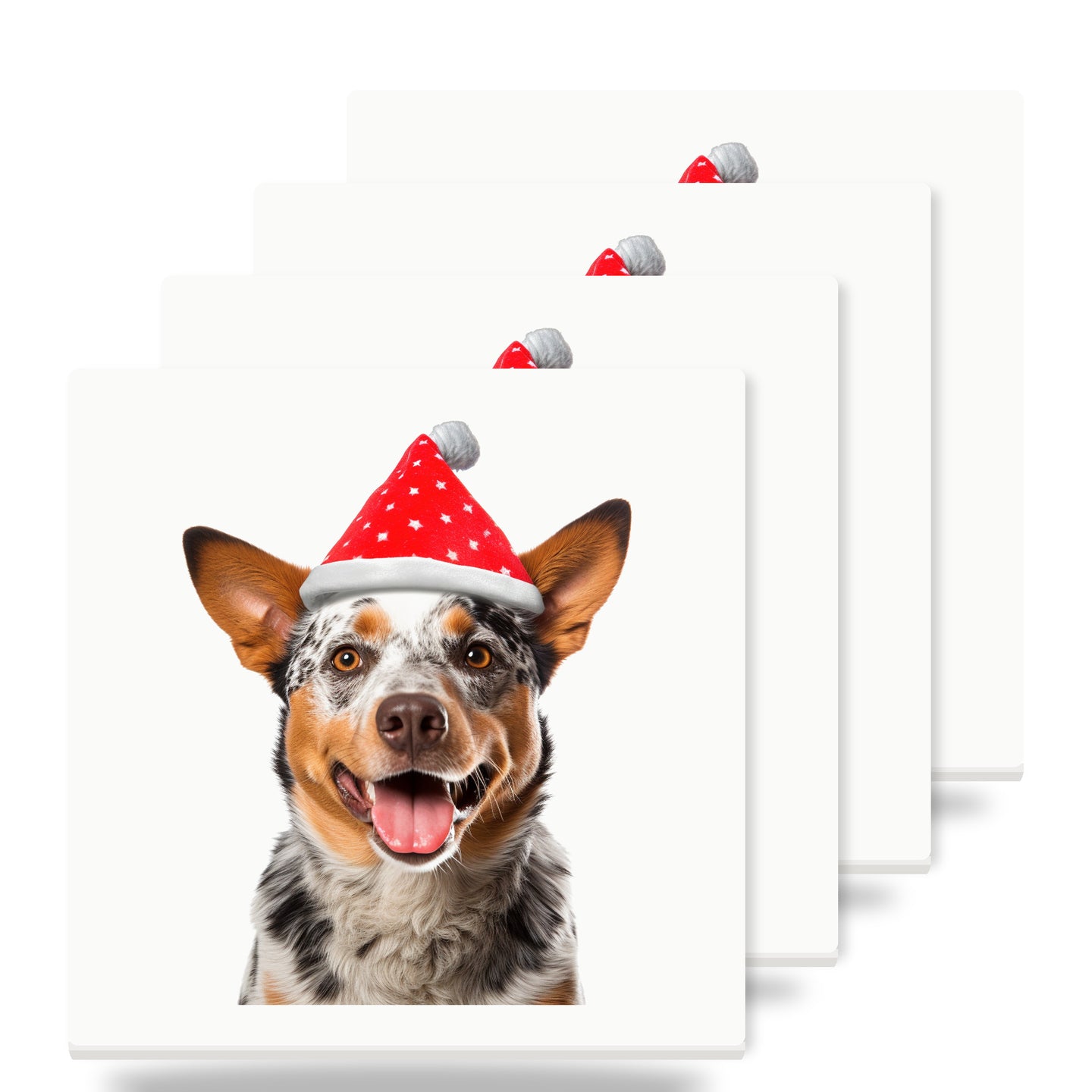 Australian Cattle Dog ceramic coasters set of 4