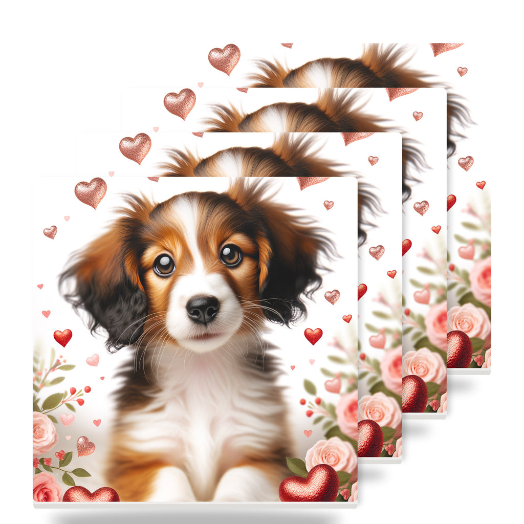 Cavalier King Charles Spaniel ceramic coasters set of 4