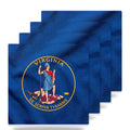 Virginia State Flag ceramic coasters set of 4