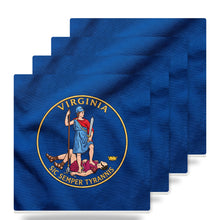 Virginia State Flag ceramic coasters set of 4