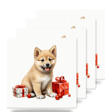 Norwegian Buhund Puppy Drawing ceramic coasters set of 4