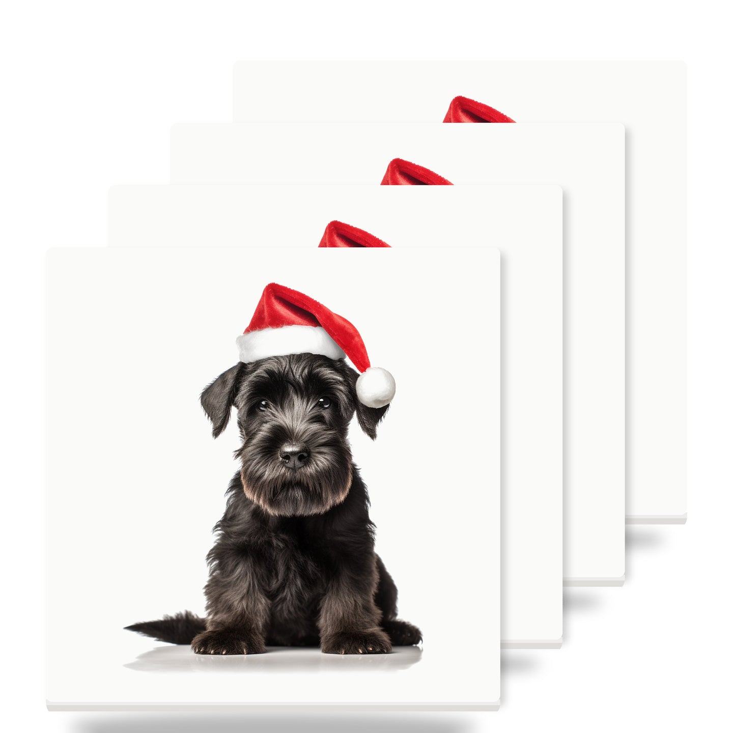 Giant Schnauzer Puppy ceramic coasters set of 4