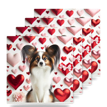 Papillon ceramic coasters set of 4