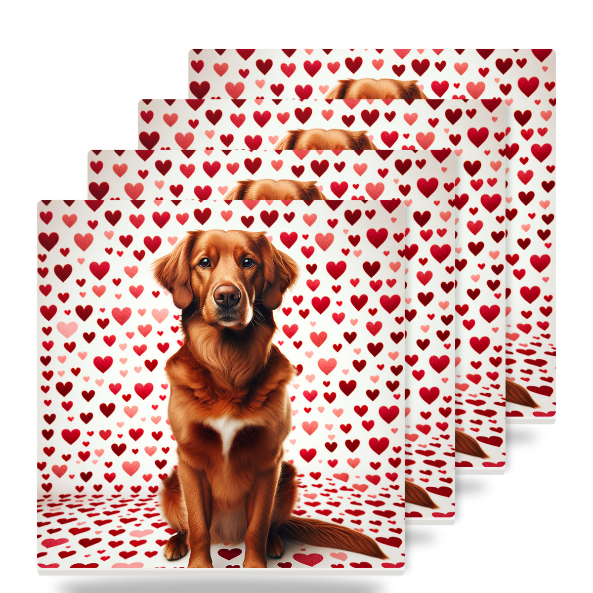 Nova Scotia Duck Tolling Retriever ceramic coasters set of 4