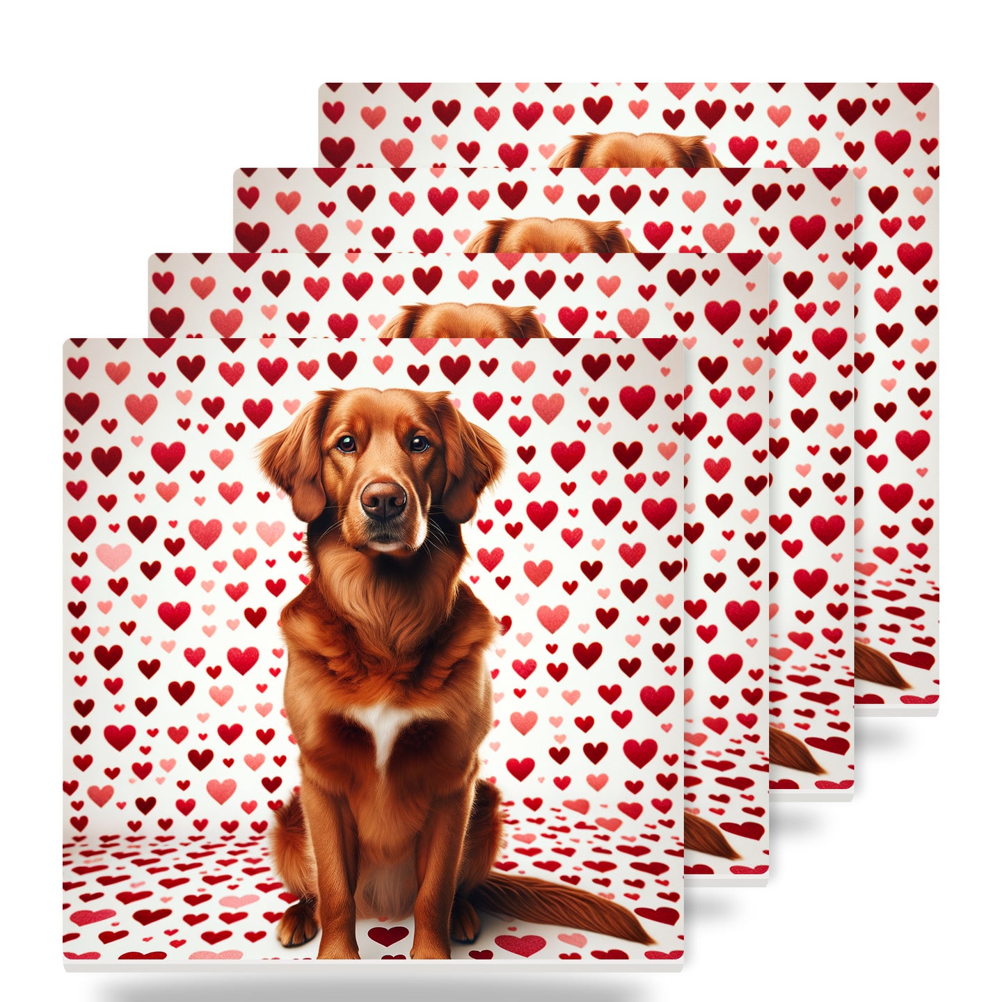 Nova Scotia Duck Tolling Retriever ceramic coasters set of 4