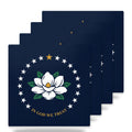 Mississippi State Flag ceramic coasters set of 4