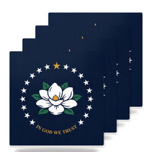 Mississippi State Flag ceramic coasters set of 4