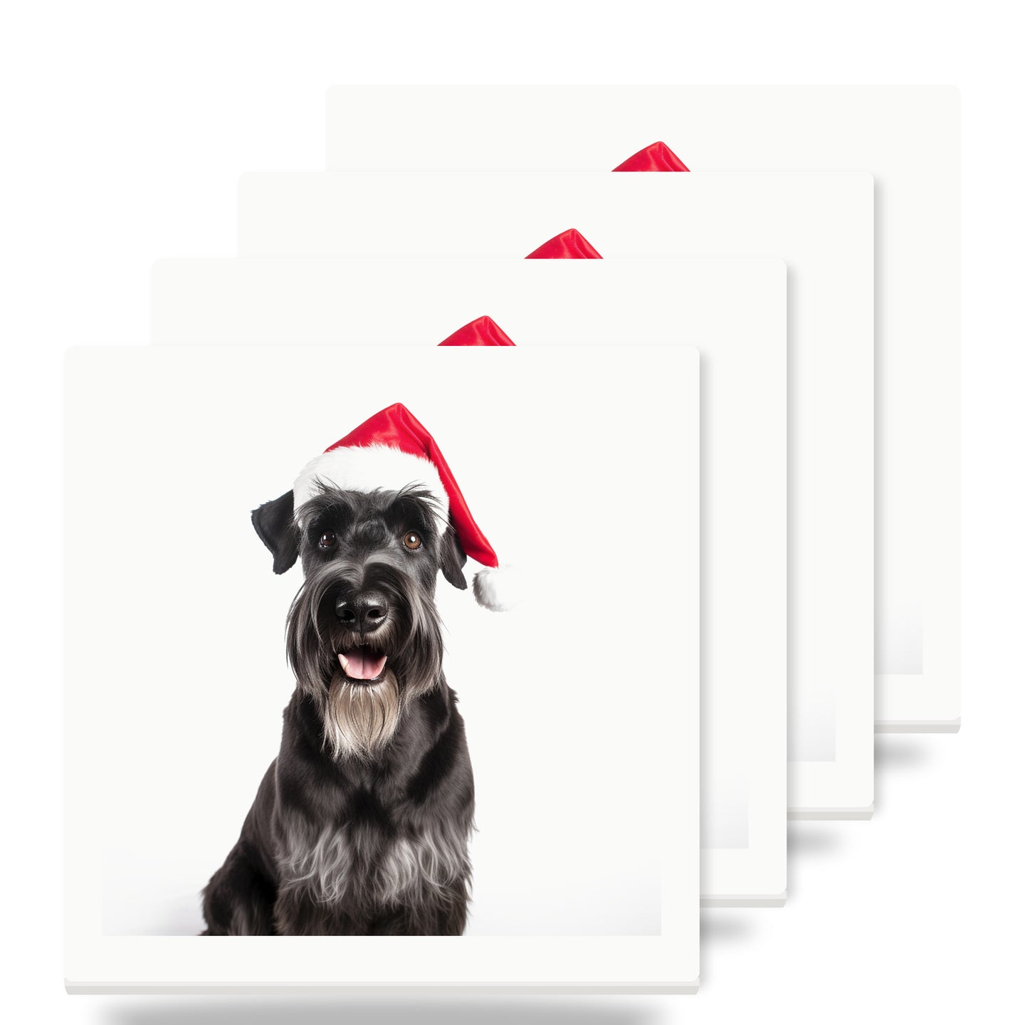 Giant Schnauzer ceramic coasters set of 4
