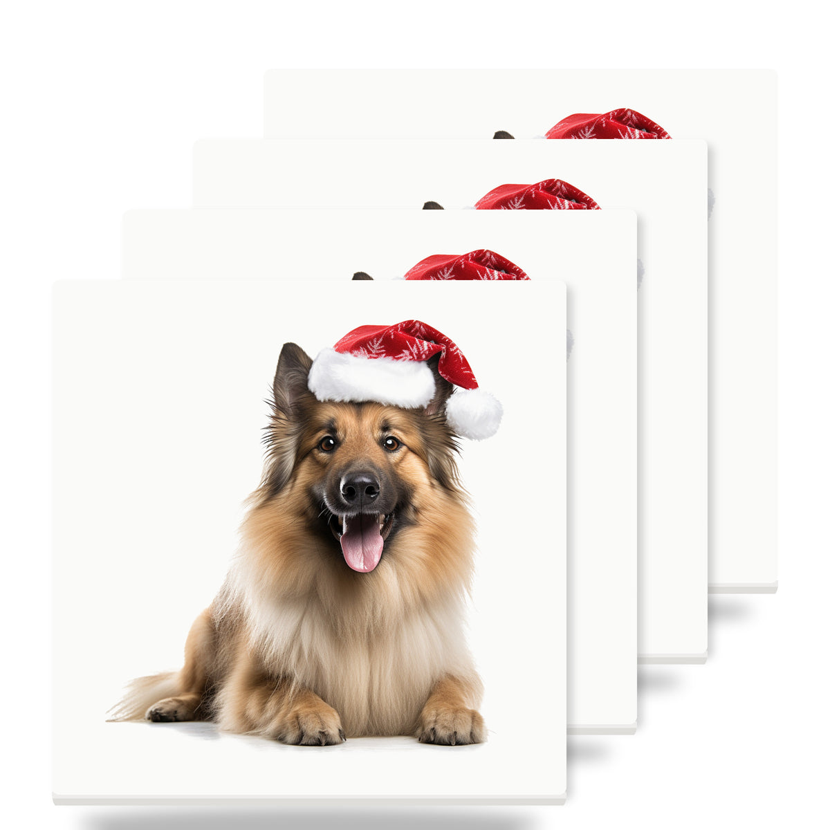 Belgian Tervuren ceramic coasters set of 4