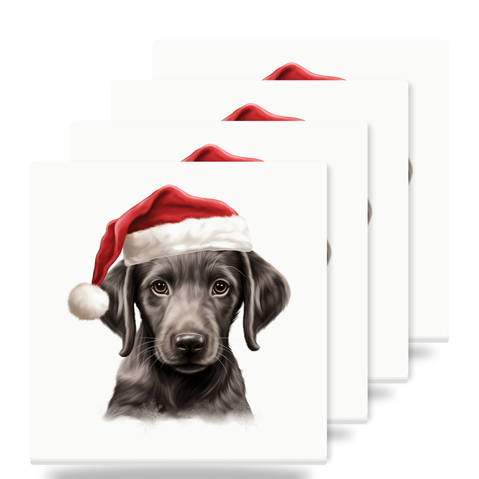 Sloughi Puppy Drawing ceramic coasters set of 4