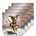 Dachshund ceramic coasters set of 4