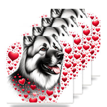 Norwegian Elkhound ceramic coasters set of 4
