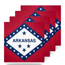 Arkansas State Flag ceramic coasters set of 4