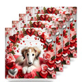 Borzoi ceramic coasters set of 4