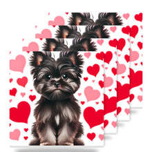 Yorkshire Terrier ceramic coasters set of 4