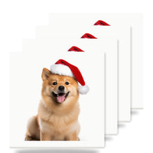 Finnish Spitz ceramic coasters set of 4