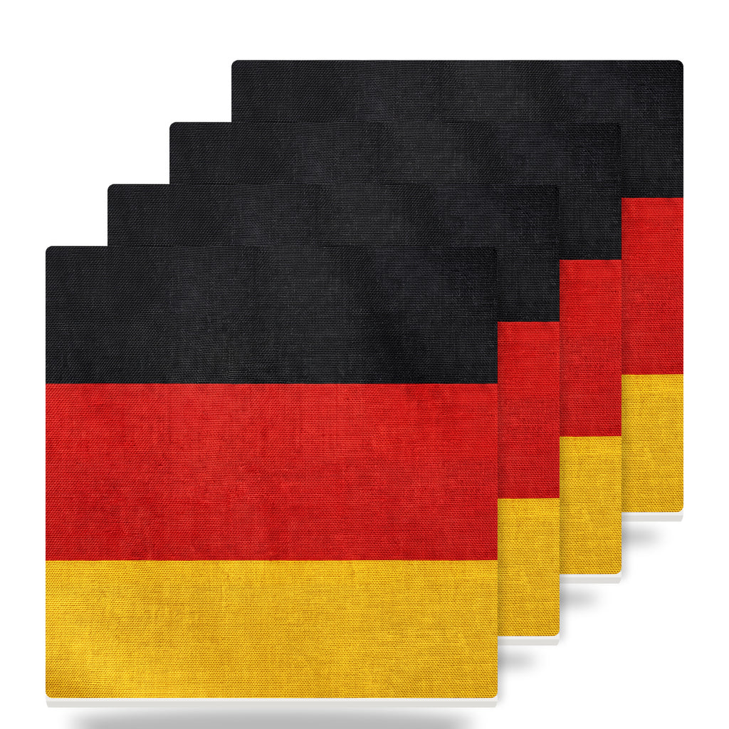 Germany Flag Pride ceramic coasters set of 4
