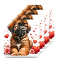 Leonberger ceramic coasters set of 4