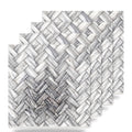 Herringbone ceramic coasters set of 4