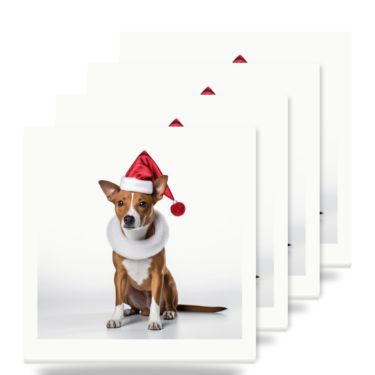 Basenji ceramic coasters set of 4