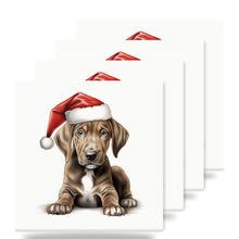 Plott Hound Puppy Drawing ceramic coasters set of 4