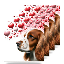 Welsh Springer Spaniel ceramic coasters set of 4