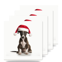 Whippet Puppy ceramic coasters set of 4